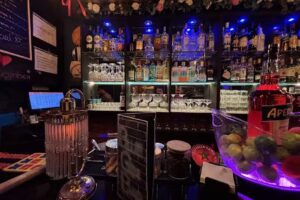 Blue gin bar