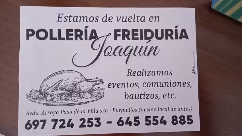 Poller&iacute;a freidur&iacute;a Joaqu&iacute;n